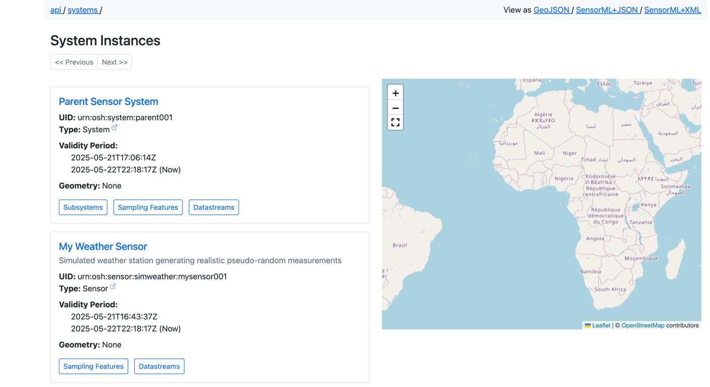 Systems collection on Connected Systems API