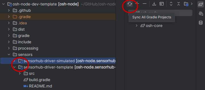 Gradle refresh w/ projects showing