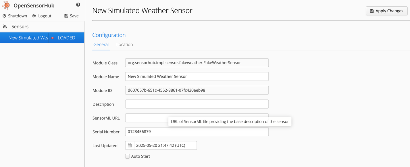 Sensor configuration